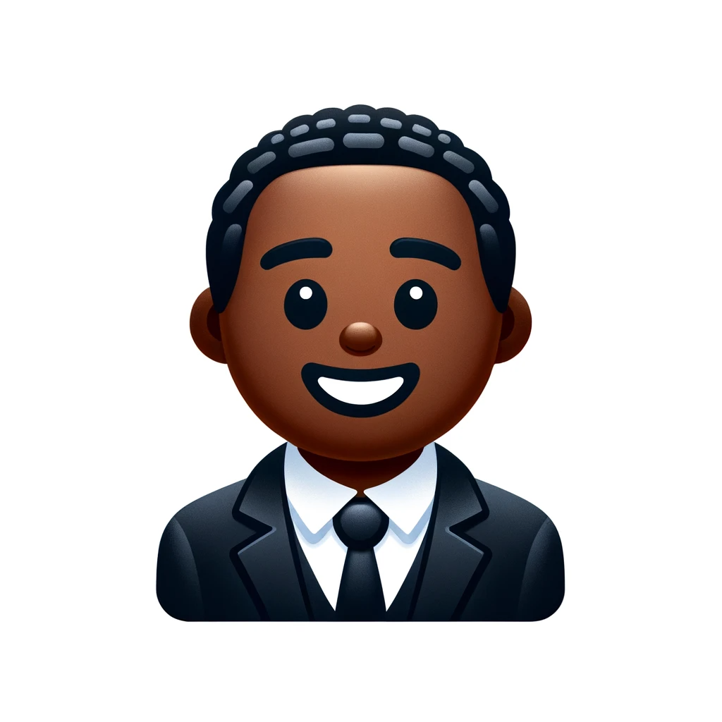 DALL·E-2023-10-31-17.28.26-Emoji-design-of-a-cheerful-black-gentleman-dressed-in-a-formal-suit.-The-facial-features-should-be-friendly-and-welcoming-with-the-suit-adding-a-touc.png
